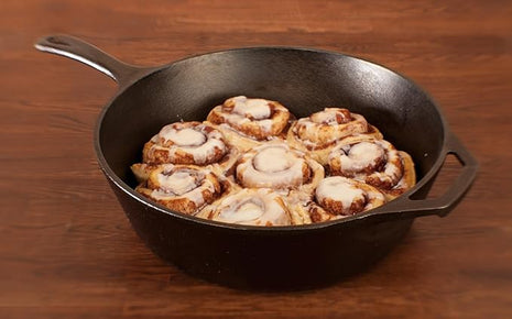 Lodge 5 Quart Pre-Seasoned Cast Iron Deep Skillet - Signature Teardrop Handle & Assist Handle - Use in the Oven, on the Stove or Grill, or Over a Campfire - Black