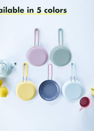 GreenPan Mini Healthy Ceramic Nonstick, 5" Round Egg Pan, PFAS-Free, Dishwasher Safe, Stay Cool Handle, Pink