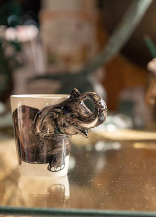 Holder mug coffee tea cup elephant cute chubby shaped lucky feng shui from white ceramic for women gifts cups travel funny animal can recycling and personalized beautiful kitchen fun teapot