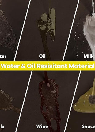 ROTANET Extra Large Apron for Men Adjustable Bib Aprons with 2 Pockets Cooking Kitchen Women Chef Water & Oil Resistant