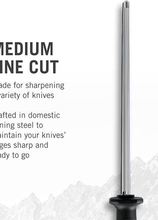 Victorinox Swiss Army Cutlery Swiss Classic Fibrox Honing Steel, 10-Inch, Multicolor (6.8002.US1)