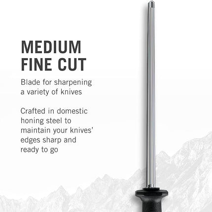 Victorinox Swiss Army Cutlery Swiss Classic Fibrox Honing Steel, 10-Inch, Multicolor (6.8002.US1)