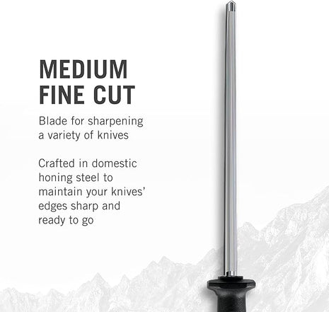 Victorinox Swiss Army Cutlery Swiss Classic Fibrox Honing Steel, 10-Inch, Multicolor (6.8002.US1)