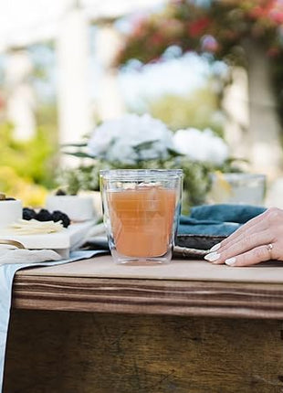 Tervis Clear & Colorful Tabletop 12oz Made in USA Double Walled Insulated Tumbler Travel Cup Keeps Drinks Cold & Hot, 12oz, Clear