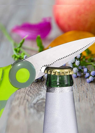 Kitchen Shears, Acelone Premium Heavy Duty Shears Ultra Sharp Stainless Steel Multi-function Kitchen Scissors for Chicken/Poultry/Fish/Meat/Vegetables/Herbs/BBQ… (Light Green)