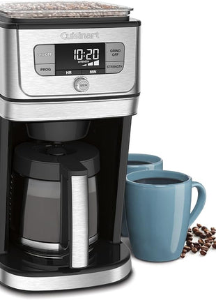 Cuisinart DGB-800C Fully Automatic 12-Cup Burr Grind & BrewTM Coffeemaker, Black/Silver, 1 Count, Silver