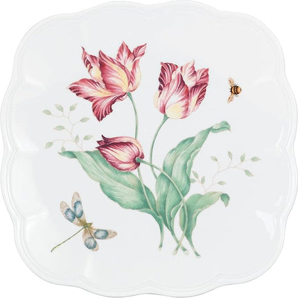 Lenox 788578 Butterfly Meadow Accent Plate, Multicolor, 1 Count (Pack of 1),White