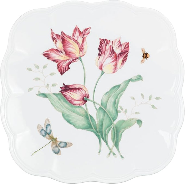 Lenox 788578 Butterfly Meadow Accent Plate, Multicolor, 1 Count (Pack of 1),White