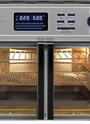 Kalorik MAXX Complete Air Fryer Oven Digital Controls 26-Quart Capacity 10-in-1 Countertop Cooker with 21 Presets, 15 Deluxe Accessories & 60-Recipe Hardcover Cookbook, 1700-Watts, Stainless Steel