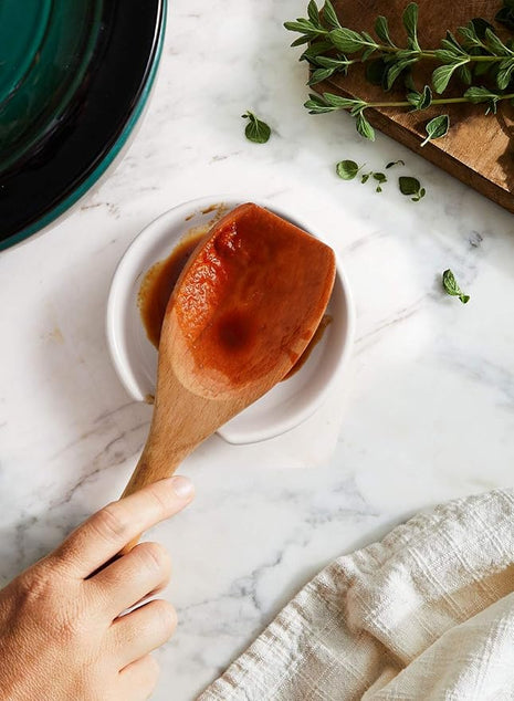 LE TAUCI Ceramic Spoon Rest, 4.8 Inch Spoon Rest for Stove Top, Spoon Holder for Kitchen Counter, Coffee Spoon rest, Utensil Rest for Cooking, True White