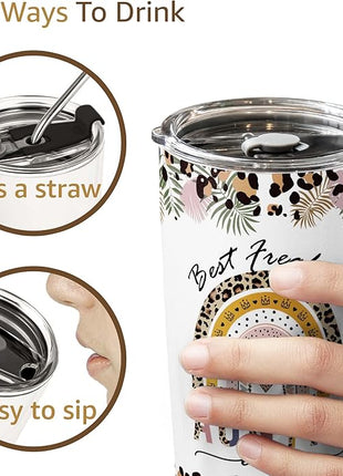 Macorner Aunt Gifts Tumbler - Stainless Steel 20oz - Best Auntie Ever Gift - Birthday & Christmas Idea for Aunt from Niece or Nephew