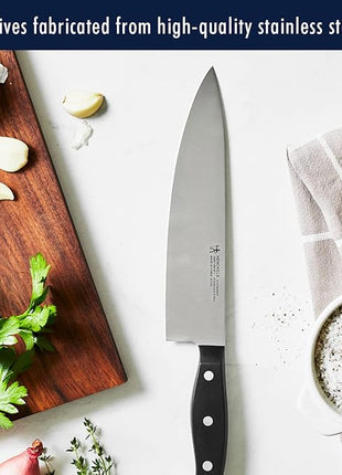 HENCKELS Premium Quality 12-Piece Statement Knife Set with Block, Razor-Sharp, German Engineered Informed by over 100 Years of Masterful Knife Making, Lightweight and Strong, Dishwasher Safe