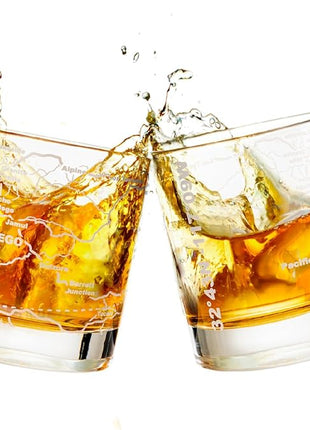 Greenline Goods Whiskey Glasses - 10 oz Tumbler Set for San Diego lovers, Etched with San Diego Map Old Fashioned Rocks Glass - Set of 2