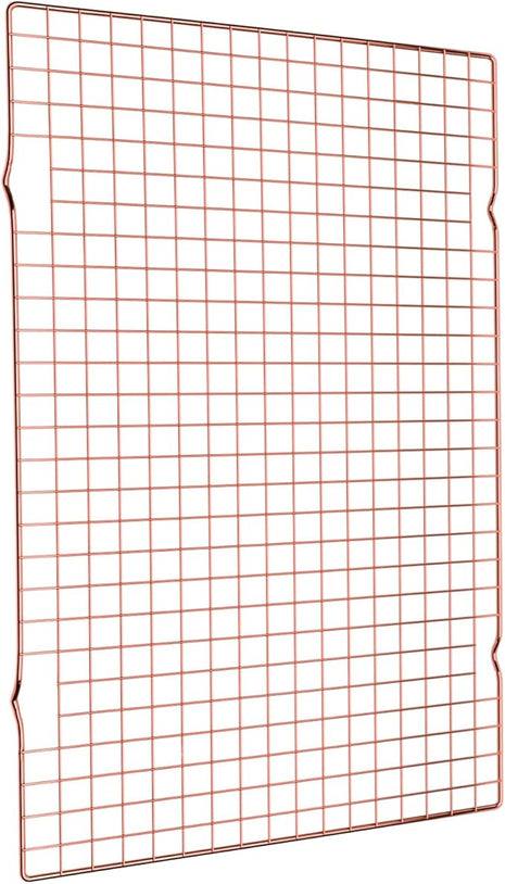 BRIOUT Cooling Rack for Baking, 16x10 Inches Baking Rack, Thick Wire Cookie Rack for Cooking, Roasting, Grilling, Drying, Oven Safe, Fits Half Sheet Pan, Rose Gold