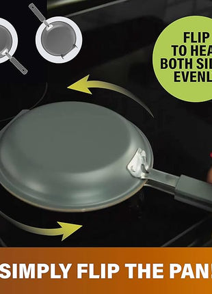 Gotham Steel Double Sided Pan, The Perfect Pancake Maker – Ceramic Nonstick Copper Easy to Flip Pancake Griddle for Fluffy Pancakes, Omelette Maker, Frittata Maker & More! Dishwasher Safe