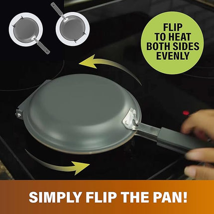 Gotham Steel Double Sided Pan, The Perfect Pancake Maker – Ceramic Nonstick Copper Easy to Flip Pancake Griddle for Fluffy Pancakes, Omelette Maker, Frittata Maker & More! Dishwasher Safe