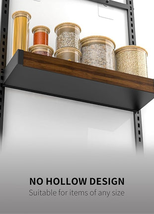 Moforoco Wood 9-Tier Over The Door Pantry Organizer, Wooden Pantry Organization and Storage, Black Hanging Basket Wall Spice Rack Seasoning Shelves, Home & Kitchen