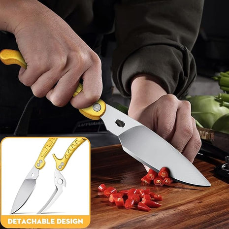 Poultry Shears, Germany Detachable Heavy Duty Kitchen Scissors With Knife Bottle Opener Gift Box, Multipurpose Kitchen Shears For Cooking Chicken Meat Turkey Thanksgiving Christmas Gifts for Men Women