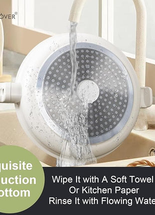 COOKLOVER Nonstick Ceramic Fry Pan, Non-Toxic, PTFE&PFOA Free, Induction Compatible Egg Skillet Frying Pan with Heat Resistant Handle, 9.5 Inch – Cream White