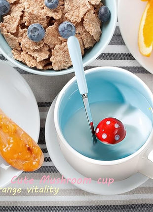 BigNoseDeer Mushroom Mug Cute mugs with 3D Mushroom Inside Ceramic Coffee Mugs Cute Gifts Birthday Gifts Gifts for Women 13oz