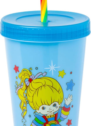 Silver Buffalo Rainbow Brite Color Change Plastic Tumbler Set Featuring Rainbow Brite, Patty O’Green, La La Orange, and Shy Violet, 24 Ounces (Pack of 48)