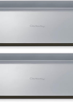 Caraway Non-Stick Ceramic Medium Baking Sheet - Naturally Slick Ceramic Coating - Non-Toxic, PTFE & PFOA Free - Perfect for Baking, Roasting, and More - Medium (15" x 10") - Black