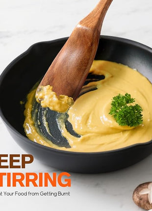 Wooden Spoons for Cooking, Wooden Utensils for Cooking Natural Teak Wooden Kitchen Utensils Set Comfort Grip(2 PCS)