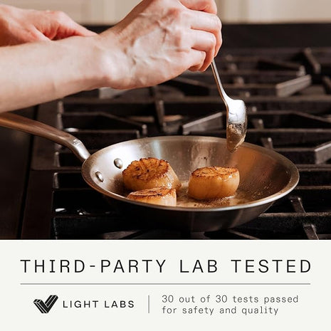 Made In Cookware - 8-Inch Stainless Steel Frying Pan - 5 Ply Stainless Clad - Professional Cookware - Crafted in Italy - Induction Compatible