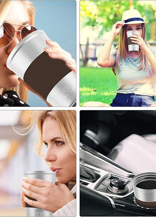 CS COSDDI 12 oz Stainless Steel Vacuum Insulated Tumbler - Coffee Travel Mug Spill Proof with Lid - Coffee Cups for Keep Hot/Ice Coffee,Tea and Beer