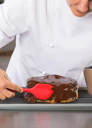 Silicone Spatula 4-piece Set, Heat-Resistant Non-stick Rubber Spatulas with Stainless Steel Core, Light Blue