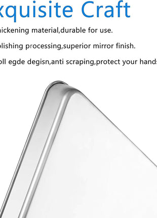 Baking Sheets 5 Pieces, Bastwe Stainless Steel Baking Pan Tray Cookie Sheet, Rectangle Size 9 X 7 X 1 inch, Healthy & Non Toxic, Rust Free & Mirror Finish, Easy Clean & Dishwasher Safe