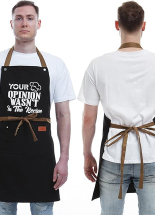 REHAVE Gifts For Men, Women, Father's Day Gifts, Gifts for Dad, Husband, Boyfriend, Brother, Mom, Wife, Girlfriend, Unique Birthday Gifts, Humor Apron for friends,Bff, Kitchen Chef Aprons Baking Gifts