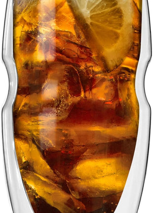 Ozeri Serafino Double Wall Insulated Beverage and Coffee Glasses, 12-Ounce, Set of 2