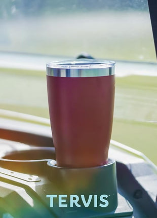 Tervis Traveler Kelly Ventura Floral Collection Heather Rose Triple Walled Insulated Tumbler Travel Cup Keeps Drinks Cold & Hot, 30oz - Stainless Steel, Heather Rose