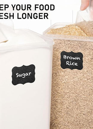 WHITE FEATHER SUPPLIES 2 PC [8.5L / 287 Oz] Extra Large Airtight Food Storage Containers with Lids - BPA Free Kitchen and Pantry Organization Containers for Baking Supplies, Cereal, Flour, Sugar, Rice