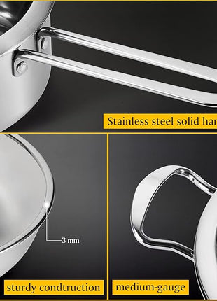 Wodillo 6Pcs Pots and Pans Set, Stainless Steel Pot Set, Nonstick Kitchen Cookware Set, Induction Pots Set with Stay-Cool Handle, Works with Electric and Gas Cooktops, Dishwasher Safe