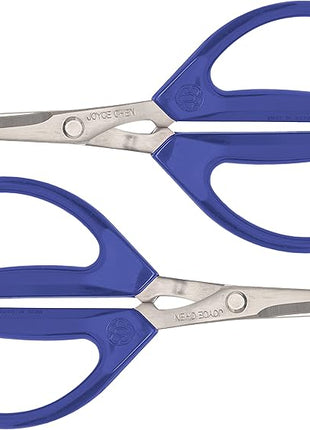 Joyce Chen Original Unlimited Kitchen Scissors All Purpose Kitchen Shears With Comfortable Handles, Blue, 2 Pack