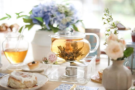 Teabloom Kyoto 2-in-1 Tea Kettle and Tea Maker – Glass Teapot with Removable Loose Tea Infuser – Tea Connoisseur's Choice