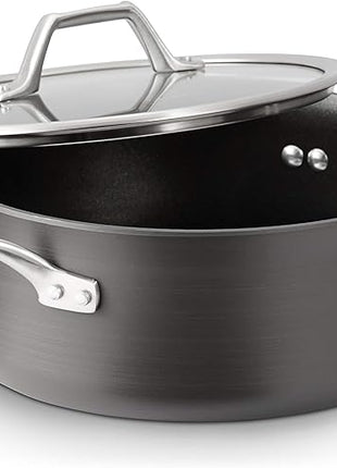 Calphalon Signature Hard-Anodized Nonstick Dutch Oven, 5-Quart, Oven-Safe, PFOA-Free, Black