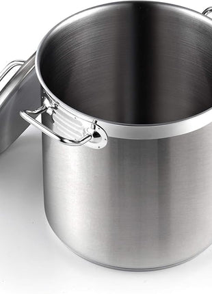 Cooks Standard Stockpots Stainless Steel, 11 Quart Professional Grade Stock Pot with Lid, Silver