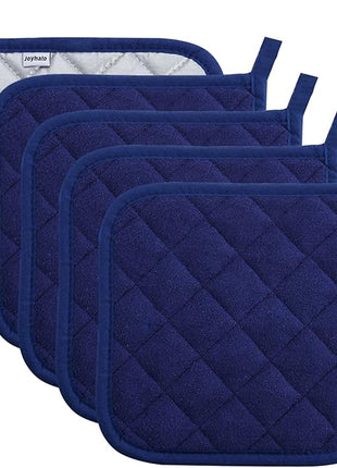 Pot Holders Clearance for Kitchen Heat Resistant Potholder, Hot Pads, Trivet for Cooking and Baking (5, Dark Blue)