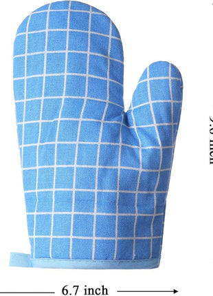Oven Mitts and Potholders BBQ Gloves-Oven Mitts and Pot Holders with Recycled Infill Silicone Non-Slip Cooking Gloves for Cooking Baking Grilling (4-Piece Set,Blue)