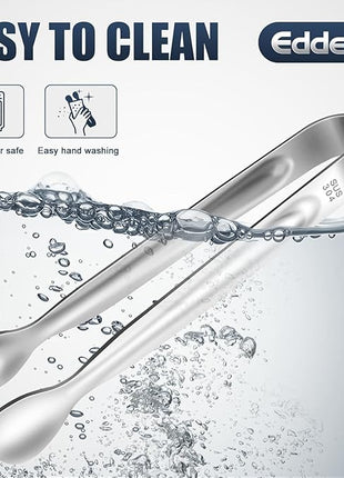 12PCS Ice Tongs Mini Sugar Tong - 2 Sizes 6 & 4 Inch Stainless Steel Small Serving Tongs, Small Kitchen Tiny Tong for Appetizers,Tea Party, Coffee Bar, Desserts (Silver)