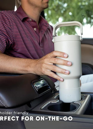 Simple Modern Trek Pivot | 30oz Flip Straw Tumbler with Handle | Water Bottle & Boot | Interchangeable Straw & Chug Lids | Insulated Stainless Steel Jug | Gym Sports Outdoors | Lavender Mist