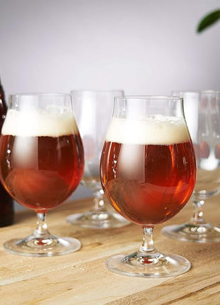 Spiegelau Classic Tulip Beer Glass, European-Made Crystal Drinking Glasses Perfect for Belgian Ales, IPA Beers, Cocktails, Sodas, Beverages, Smoothies, Home Bar Accessories, 15.5 oz, Set of 4