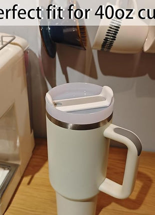 40 OZ Tumbler Lid Replacement - 2 Pack Replacement Lids Fit for Stanley Travel Tumbler, Spill Proof Tumbler Covers (Opaque - Frost)