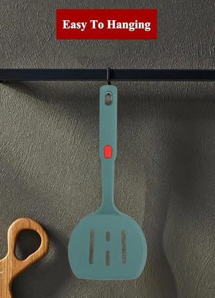 Food Grade Silicone Spatula,Round Slotted Pancake Spatulas for Nonstick Cookware Omelette Egg Spatula Turner 600°F Heat-Resistant