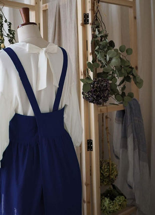 Uaussi Cotton Linen Apron Cross Back Work Apron for Women with Pockets Pinafore Dress X Cross Halter Apron for Chef Gardening