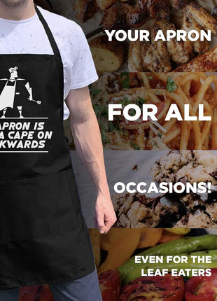 ApronMen - Funny Apron For Men - BBQ Gifts for Men & Unique Gifts for Fathers - Mens Aprons for Grilling