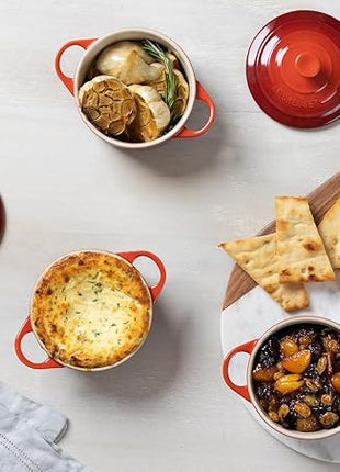 Le Creuset Stoneware Mini Round Cocotte, 8 oz., Oyster